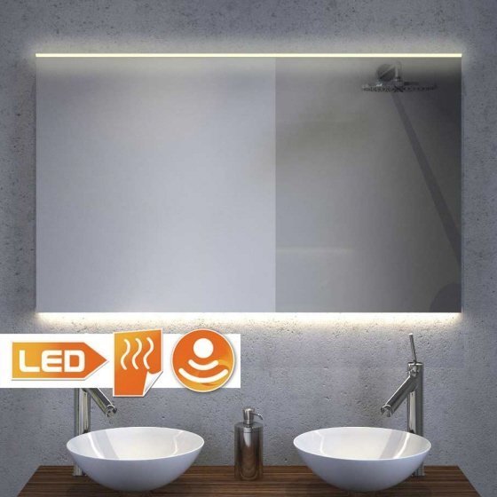 Badkamerspiegel met LED verlichting, verwarming, sensor dimfunctie 90x70 cm -