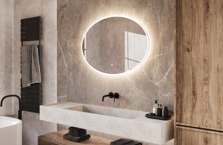 badkamerspiegel met LED verlichting, verwarming, lichtkleur en 100x70 cm - Designspiegels